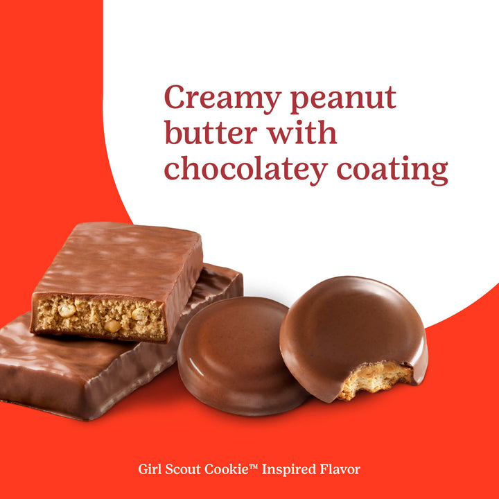 MINIS Protein Snack Bar, Girl Scout Chocolate Peanut Butter - creamy peanut butter with chocolatey coating